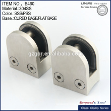 small size die-cast stainless steel round glass clamp